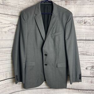 Boss Hugo Boss Blazer Mens 44 R Single breasted virgin wool Preppy Gray